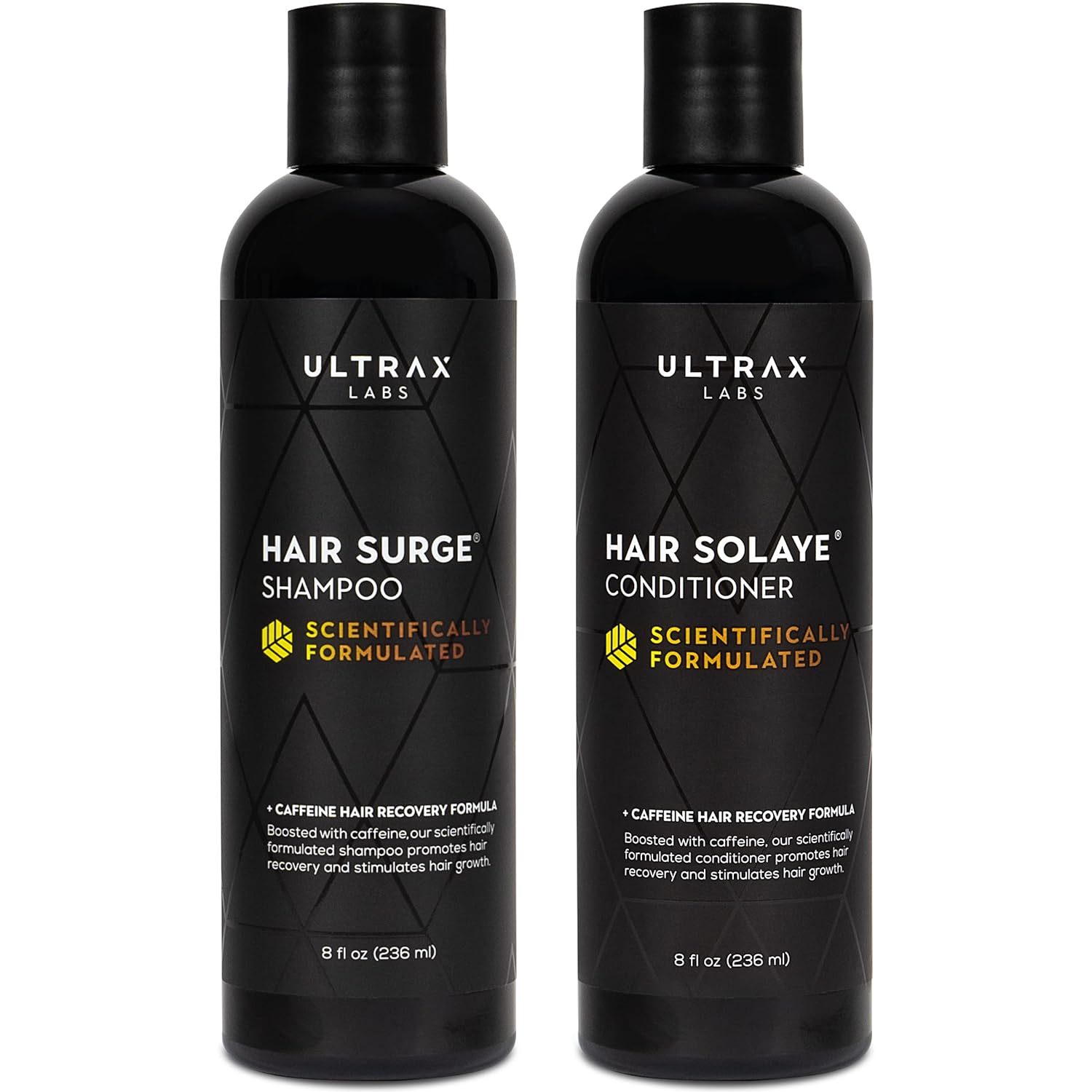 Hair Surge Shampoo (8 fl oz) Bundle With Hair Solaye Conditioner (8 fl oz) | Helps Thicken Hair and Reduce Breakage | Promotes Growth and Helps Strengthen Follicles | For Men and Women