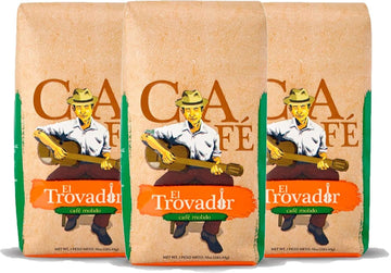 El Trovador Ground Coffee From Puerto Rico, Dark Roast, Bag (Pack Of 3)