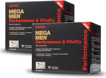 GNC Mega Men Performance Vitality - 30 Packs : Health & Household