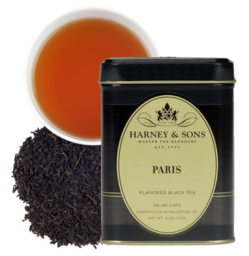 Harney & Sons Paris Tea , 4 Oz Loose Leaf Black Tea W/ Caramel And Fruit Flavors