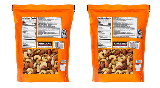 Kirkland Signature QNKDQK Extra Fancy Unsalted Mixed Nuts 2.5 (LB), 2 Pack of 40 Ounce, 99451458768