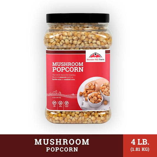 Hoosier Hill Farm Mushroom Popcorn, 4LB (Pack of 1)