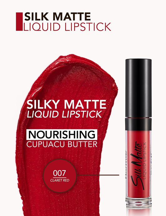 Silk Matte Liquid Lipstick (Claret Red)