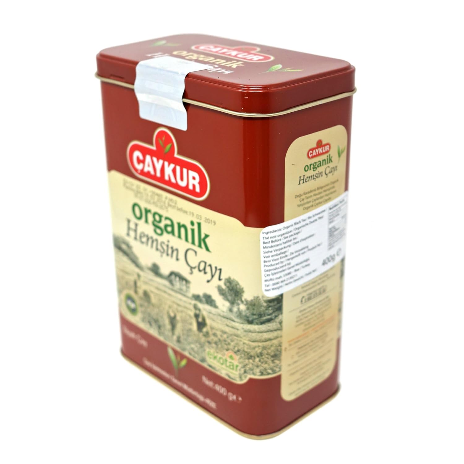 Caykur Organic Hemsin Turkish Tea In Metal Can, 400 Gr - 0.9 Lbs