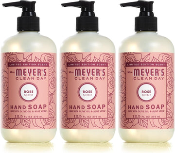 Mrs. Meyer'S Clean Day Liquid Hand Soap Rose 12.5 Fl Oz (Pack Of 3)