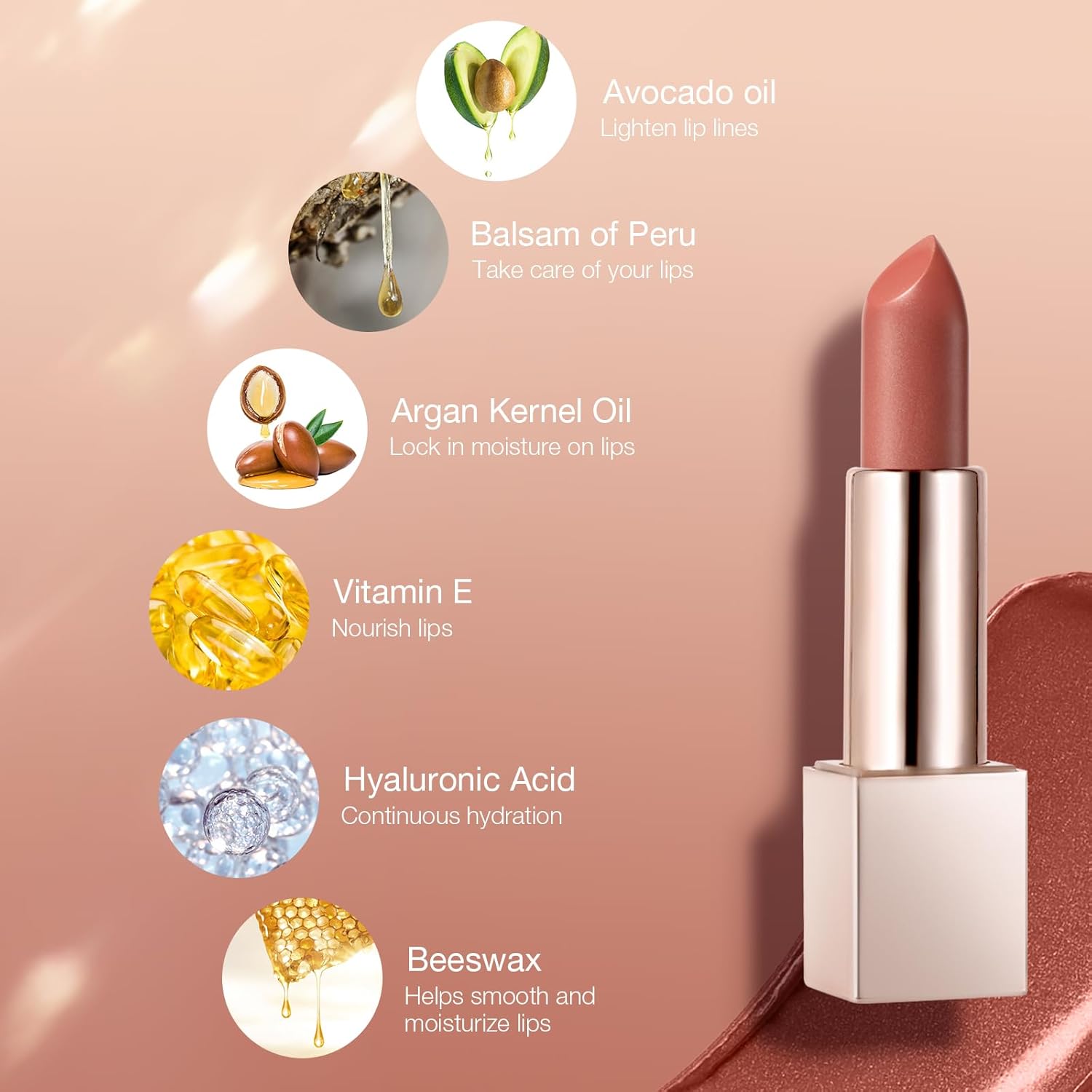Beauty Searcher Metallic Shine Lipstick 3D Makeup for Woman Velvet Matte Lipsticks Moisturizing No-Stick Cup Lip Makeup, Long Lasting Waterproof Shine Lipstick(Honey Peach Coral) : Amazon.co.uk: Beauty