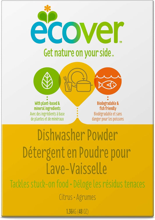 Ecover Dishwasher Soap Powder, Citrus, 3 Pound (Pack Of 8)