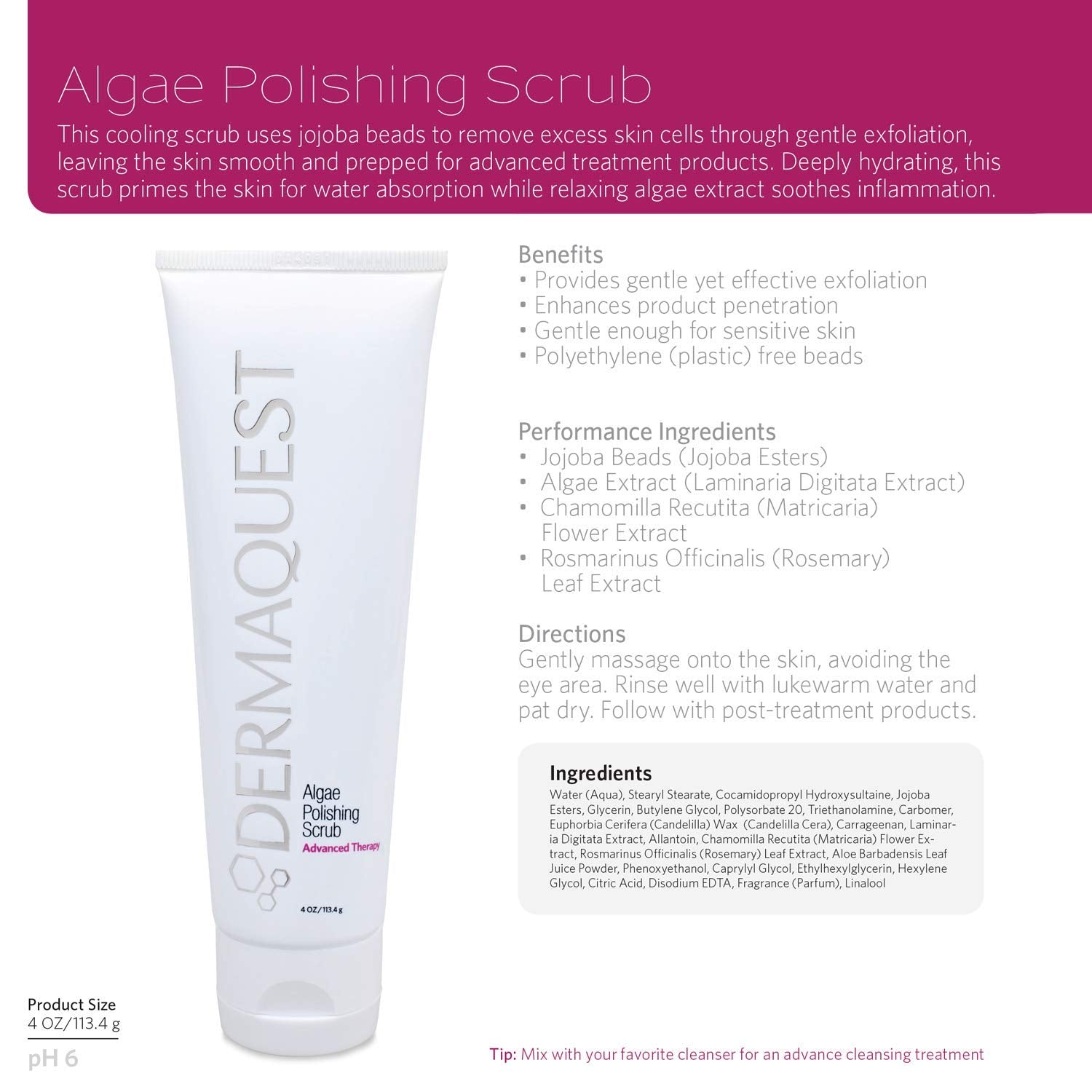 Dermaquest Advanced Therapy Algae Polishing Scrub 118 Ml : Beauty & Personal Care