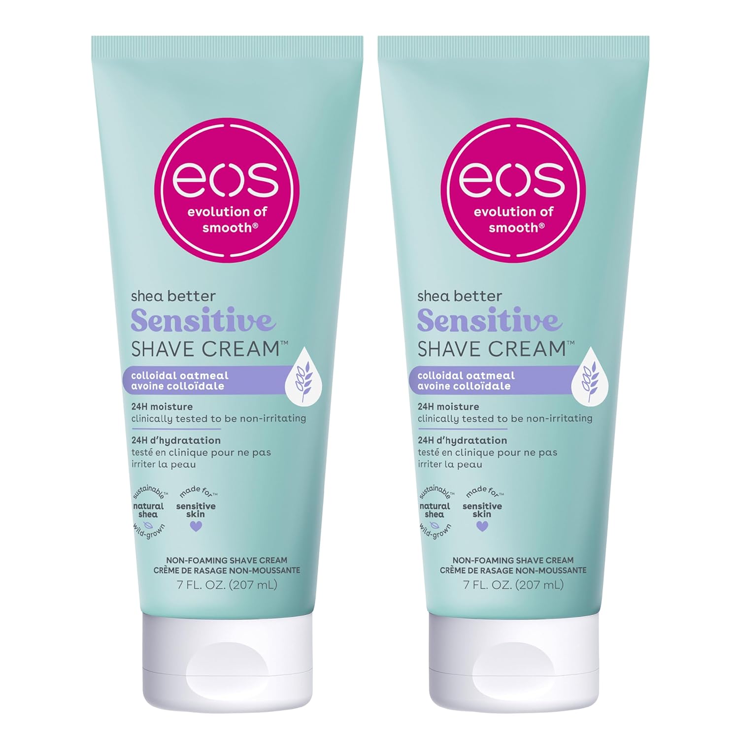 Eos Shea Better Sensitive Skin Women'S Shave Cream- Fragrance-Free, 14 Fl Oz, 2-Pack