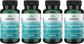 Swanson Nighttime Leg Essentials 60 Veg Capsules (4 Pack)