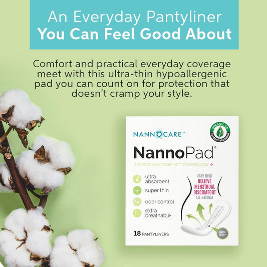 Organic Pantyliners - Unscented Organic Cotton Thin Pads – Nannocare Feminine Hygiene Product