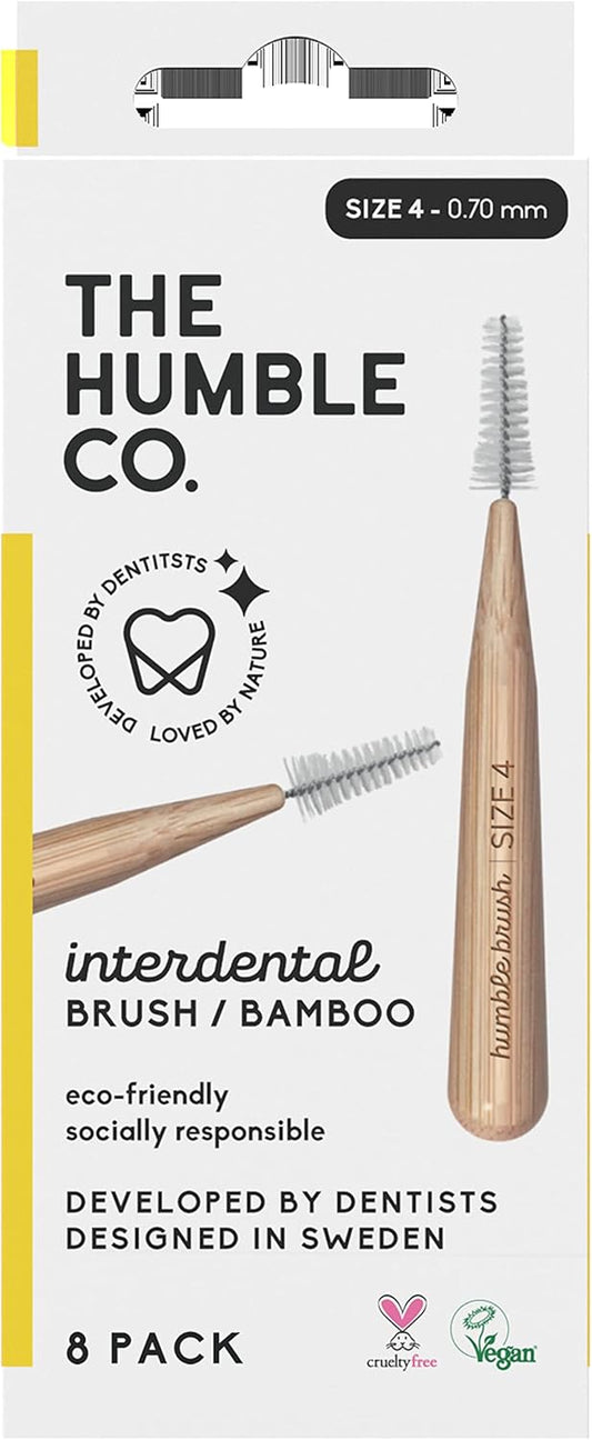 THE HUMBLE CO. - Interdental Brushes - Size 4-0,7 mm - Developed by Dentists - Designed in Sweden - Sustainable & Reusable - Vegan & Cruelty-Free - 8p : Amazon.co.uk: Health & Personal Care