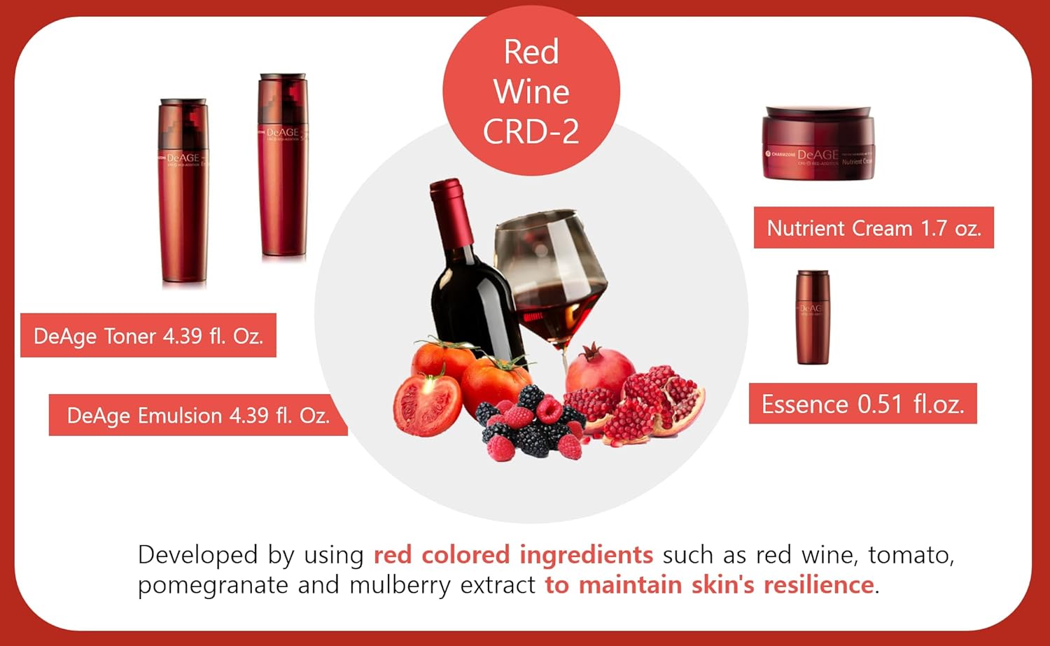 Charmzone Bundle Of Deage Red Addition Set (Old Version) + Control Cream : Beauty & Personal Care