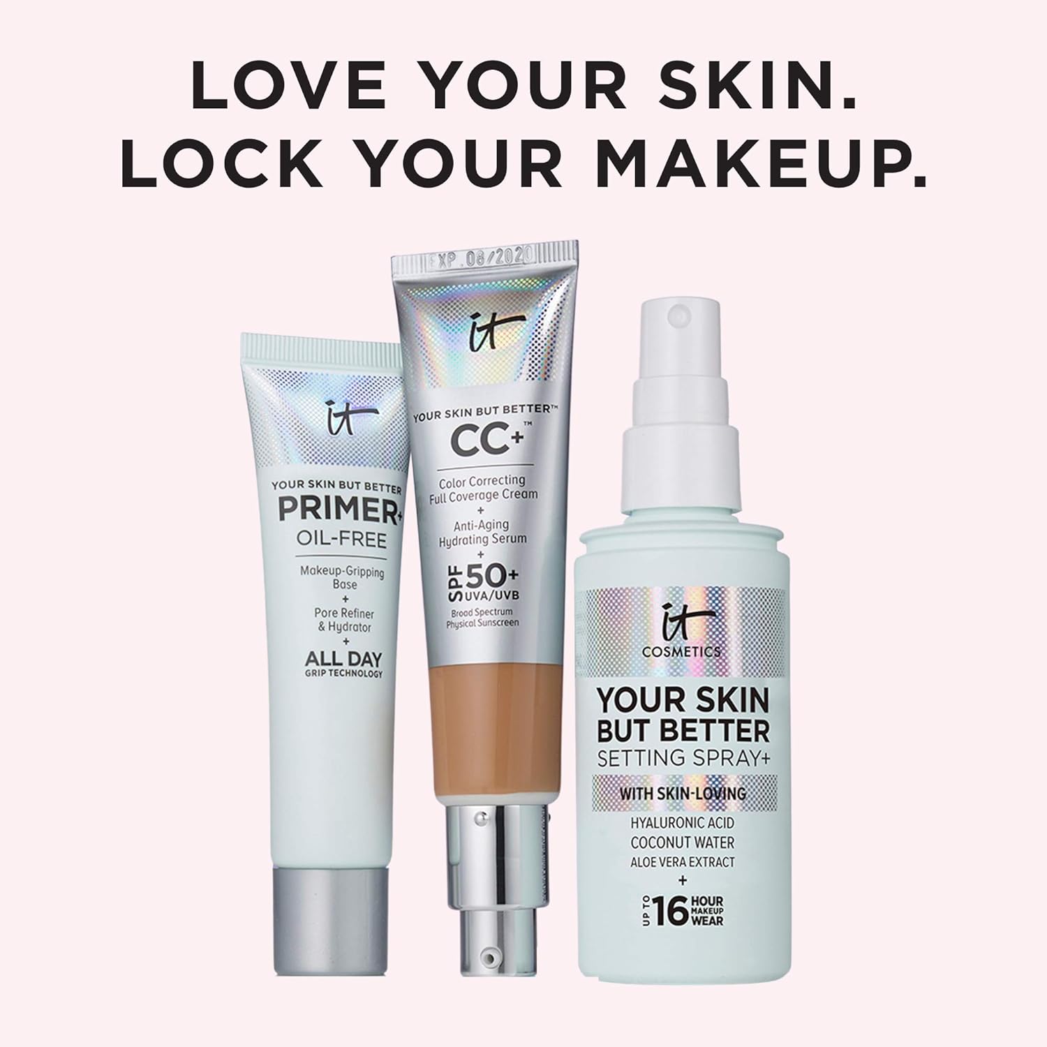 IT Cosmetics Your Skin But Better Setting Spray+ - Protects Makeup, Controls Shine, Provides Hydration - 16-Hour Hold - With Hyaluronic Acid, Coconut Water & Aloe Vera - 3.4 fl oz : Beauty & Personal Care
