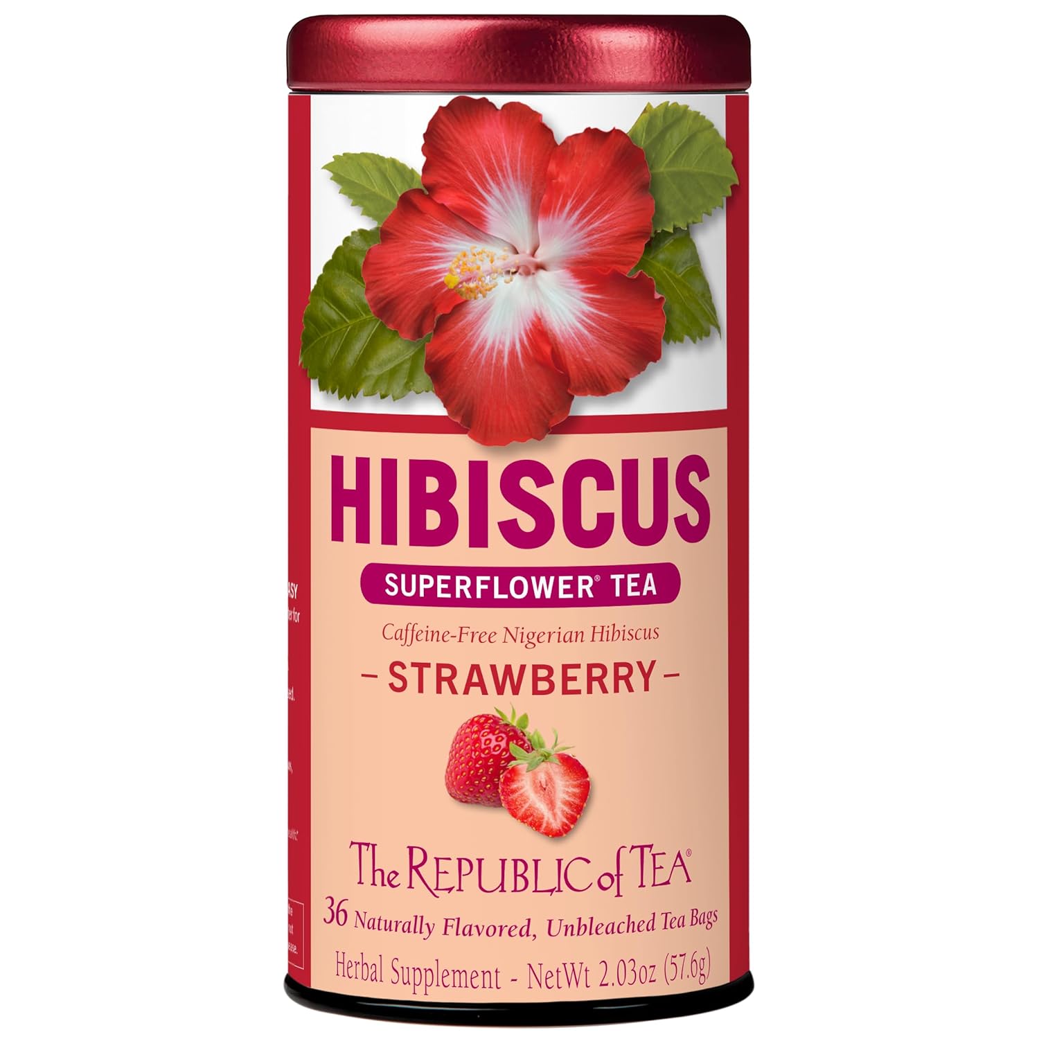 The Republic Of Tea - Strawberry Hibiscus Tea, 36 Count