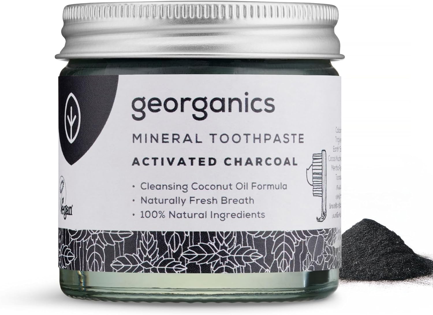 Georganics Mineral Toothpaste - 60Ml - Orange Flavour - Fluoride, Sls & Glycerine Free - Non-Foaming Natural Toothpaste With Virgin Coconut Oil - Certified Cosmos Natural, Vegan And Cruelty-Free