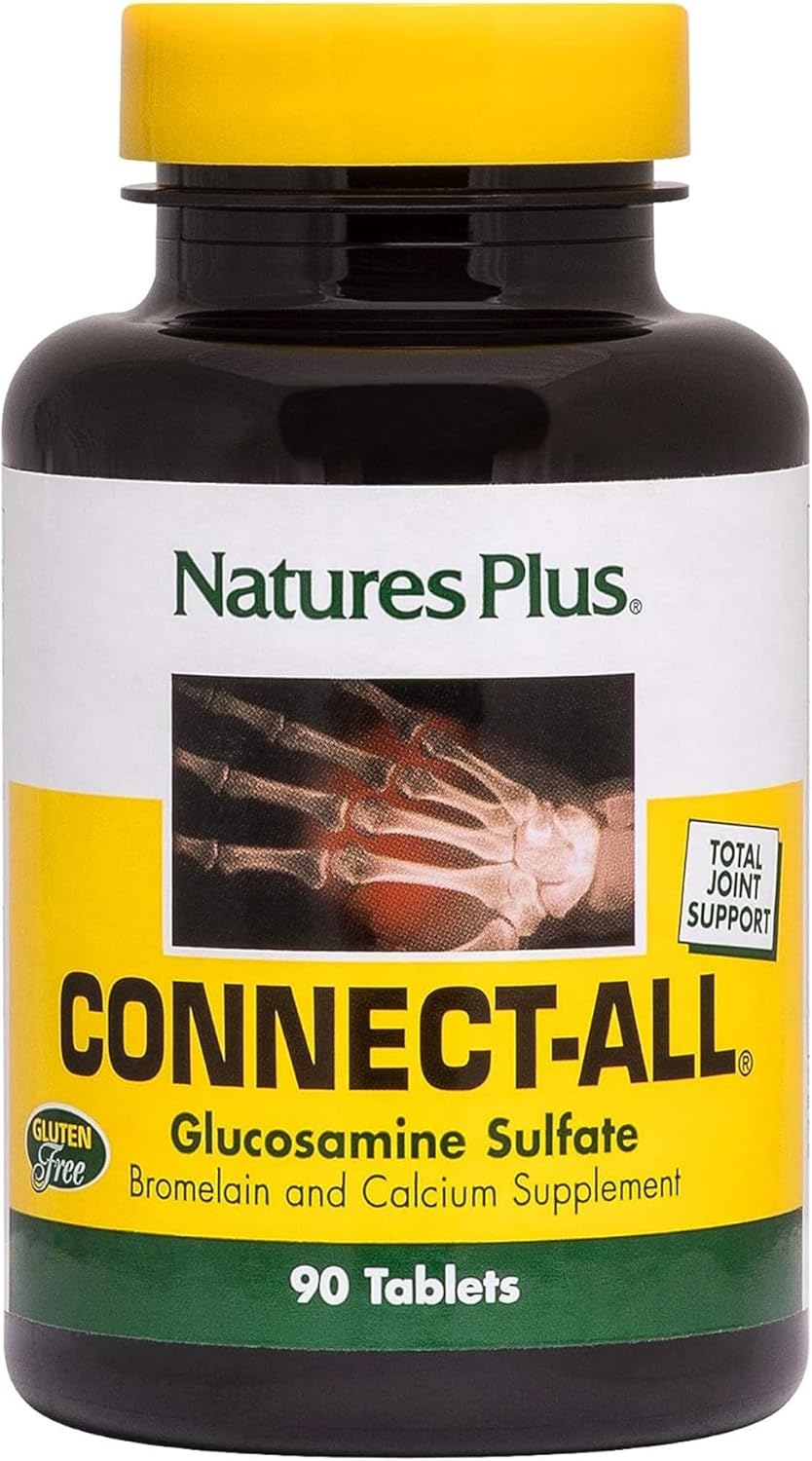 Natures Plus Connect-All - 300 Mg Glucosamine Sulfate, 90 Tablets - Gluten-Free - 45 Servings