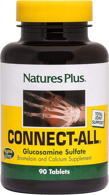 Natures Plus Connect-All - 300 Mg Glucosamine Sulfate, 90 Tablets - Gluten-Free - 45 Servings