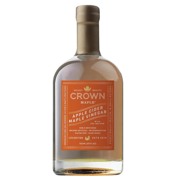 Crown Maple Apple Cider Maple Vinegar 25 Fl Oz - Tangy Sweet Super Liquid For Beverages & Culinary Delights | Gluten-Free, Non-Gmo, Vegan | Perfect For Vinaigrettes, Dressings, Soups, Sauces