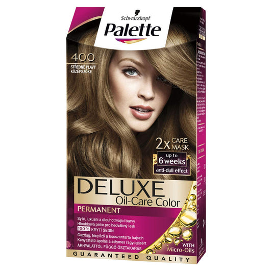Palette Deluxe Color Creme Hair Oil- Care Color Permanent Hair Dye 400 Medium Blond : Beauty & Personal Care