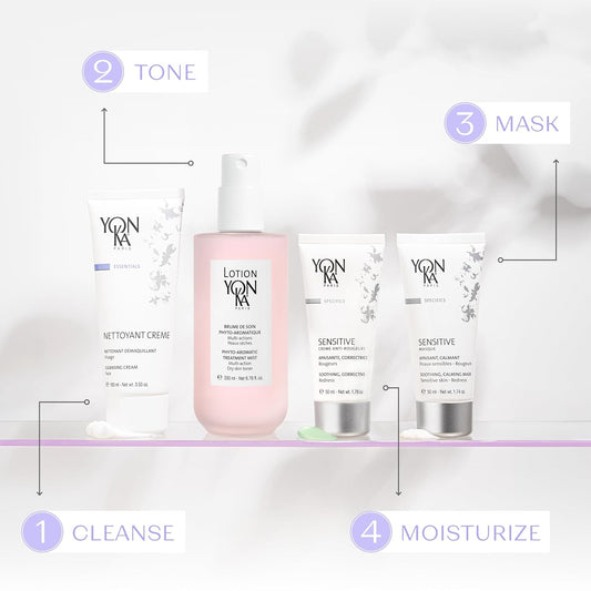 Yonka Sensitive Skin Cream Anti-Redness, Rosacea And Redness Relief Color Corrector With Natural Green Mineral Pigments, Fragrance-Free, 50Ml