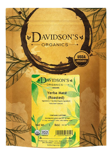 Davidson'S Organics, Yerba Mate Roasted, Loose Leaf Tea, 16-Ounce Bag