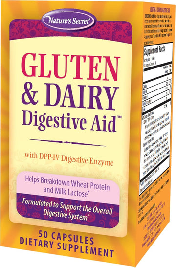 Nature'S Secret Gluten & Dairy Digestive Aid - 50 Capsules - Helps Break Down Wheat Protein & Milk Lactose - 25 Servings