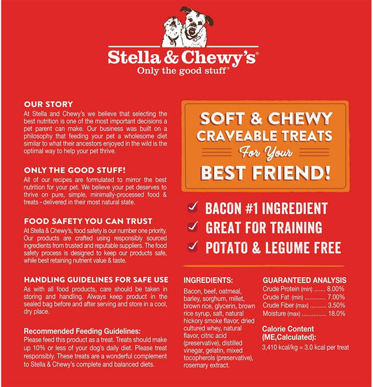 Stella & Chewy'S Crav'N Bac'N Dog Treats Bacon & Beef Recipe, 8.25 Oz. Bag