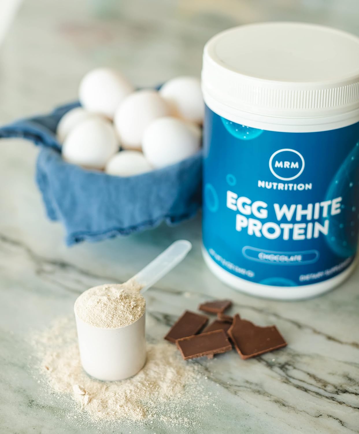 MRM Nutrition Egg White Protein | Chocolate Flavored | 23g fat-free protein | with digestive enzymes | Highest biological value | Clinically tested | 10 servings : Health & Household