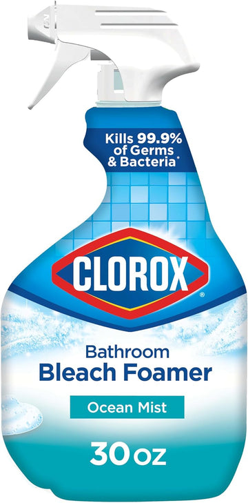 Clorox Disinfecting Bathroom Foamer With Bleach Original, Household Essentials, 30 Ounce Spray Bottle (Package May Vary)