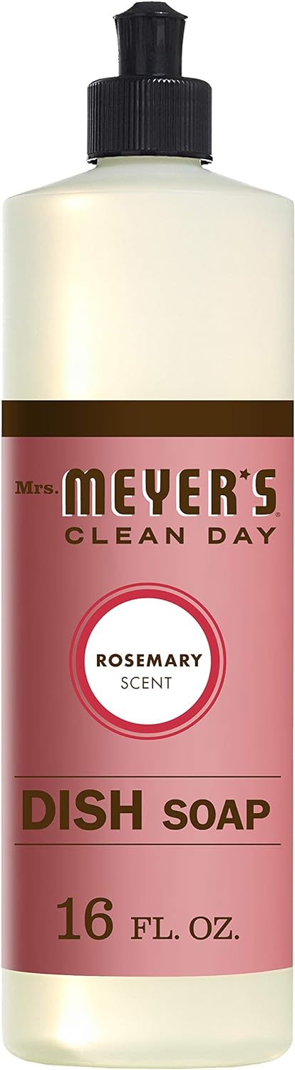 Mrs. Meyer's Clean Day Liquid Dish Soap, Rosemary, 16 Ounce Bottles, 3pk