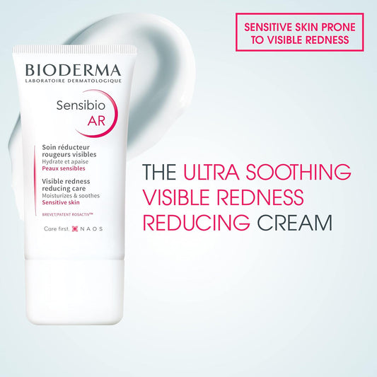 Bioderma - Sensibio AR Cream - Facial Redness Relief Lotion - Skin Soothing and Moisturizing - Face Lotion for Sensitive Skin