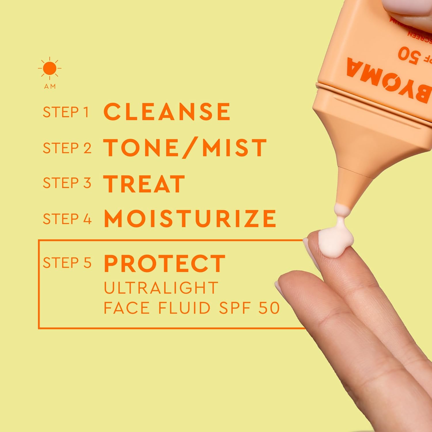 Byoma Spf 50 Face Fluid - Ultra-Lightweight Facial Sunscreen For All Skin Tones - Luminous Glow, No White Cast - Spf Moisturizer Strengthens Skin Barrier - 1.69 Fl.Oz : Beauty & Personal Care