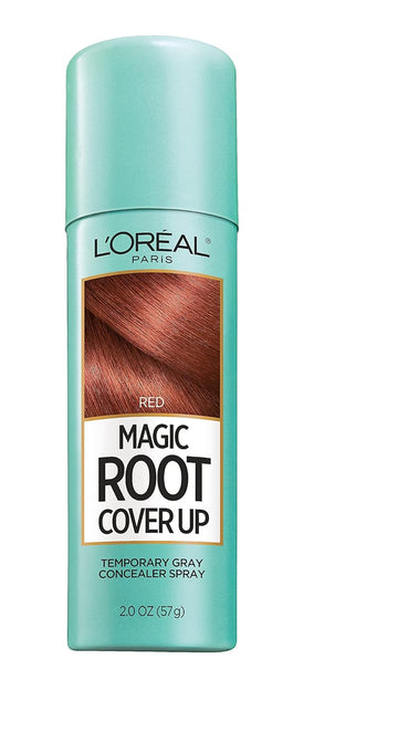 L'Oreal Paris Root Cover Up Temporary Gray Concealer Spray, Hair Color Spray With Filling & Thickening Coverage, Red, Packaging May Vary