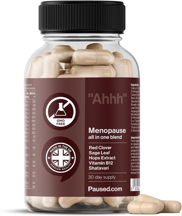 Paused Menopause Tablets - 60 Capsules | All-In-One Formula With Calcium, Vitamins & Herbal Extracts | For Women'S Wellbeing And Vitality