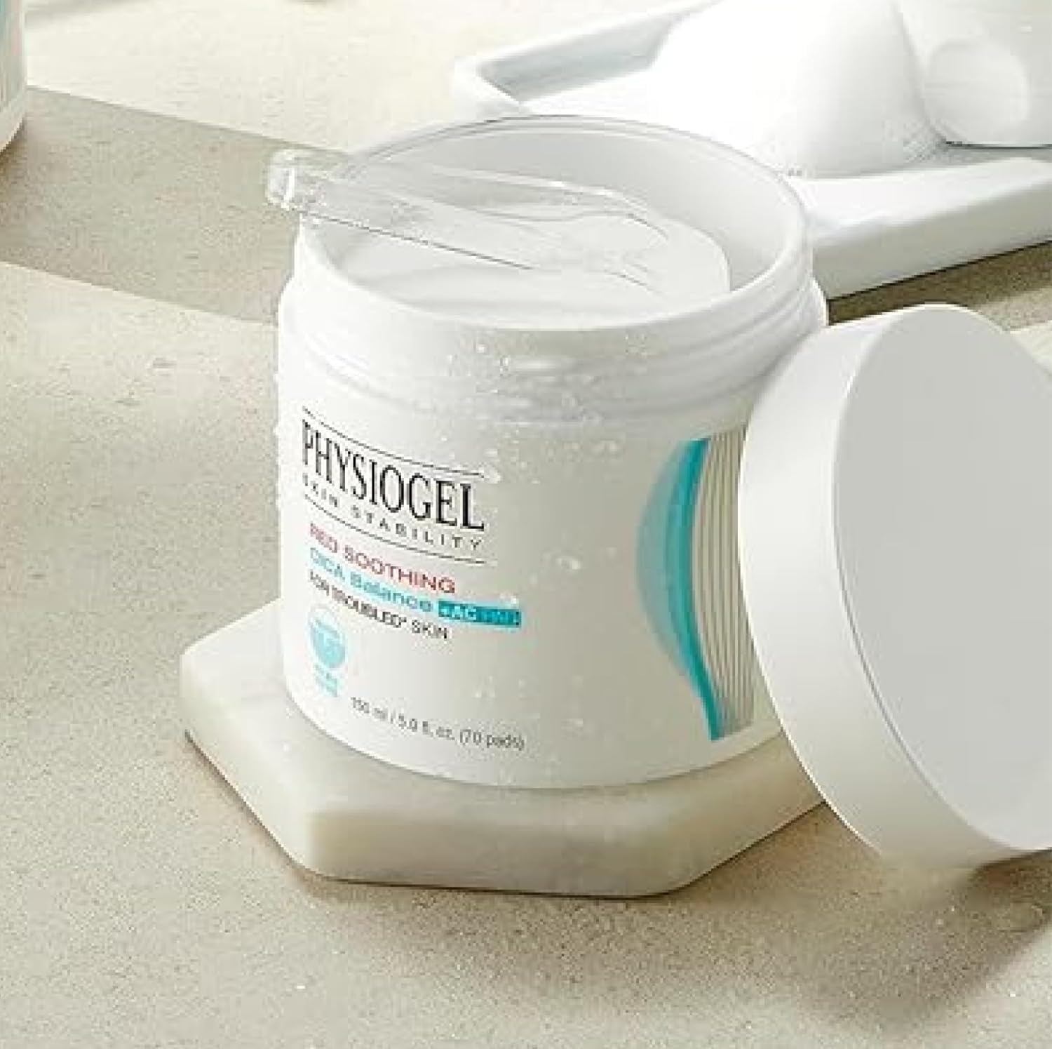 Physiogel Red Soothing Cica Balance Calming Toner Pad For Men & Women, Gentle Exfoliating & Skin Soothing, Cica, Bha Salicylic Acid, Niacinamide, For Sensitive & Acne Prone Skin - 70Pcs : Beauty & Personal Care