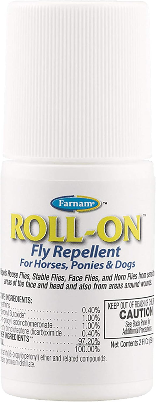 Farnam Roll-On Fly Repellent For Horses, Ponies And Dogs 2 Ounces