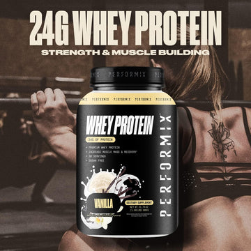 Performix - Whey Protein Isolate Blend - 24G Of Protein - 5.4G Of Bcaas - 110 Calories - Muscle Building & Post Workout Recovery - 100% Whey Protein Powder - 1.98 Lbs - 30 Servings - Vanilla