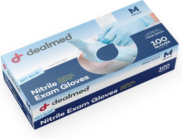 Dealmed Nitrile Exam Gloves | Powder-Free, Latex-Free Medical Gloves | Disposable Gloves