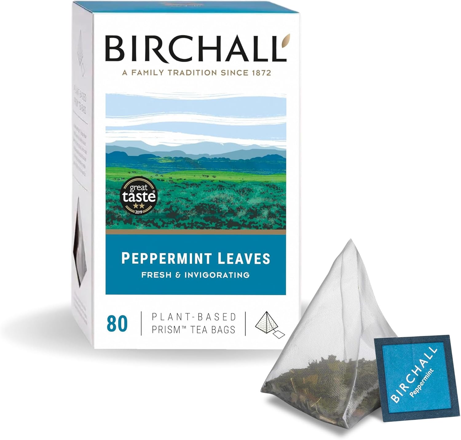 Birchall Tea Bags, Peppermint Tea Gift Set, Caffeine Free Tea Bursting with Full Flavour, Perfect Vegan Gifts, 80 Plant-Based Prism Tea Bags : Amazon.co.uk: Grocery