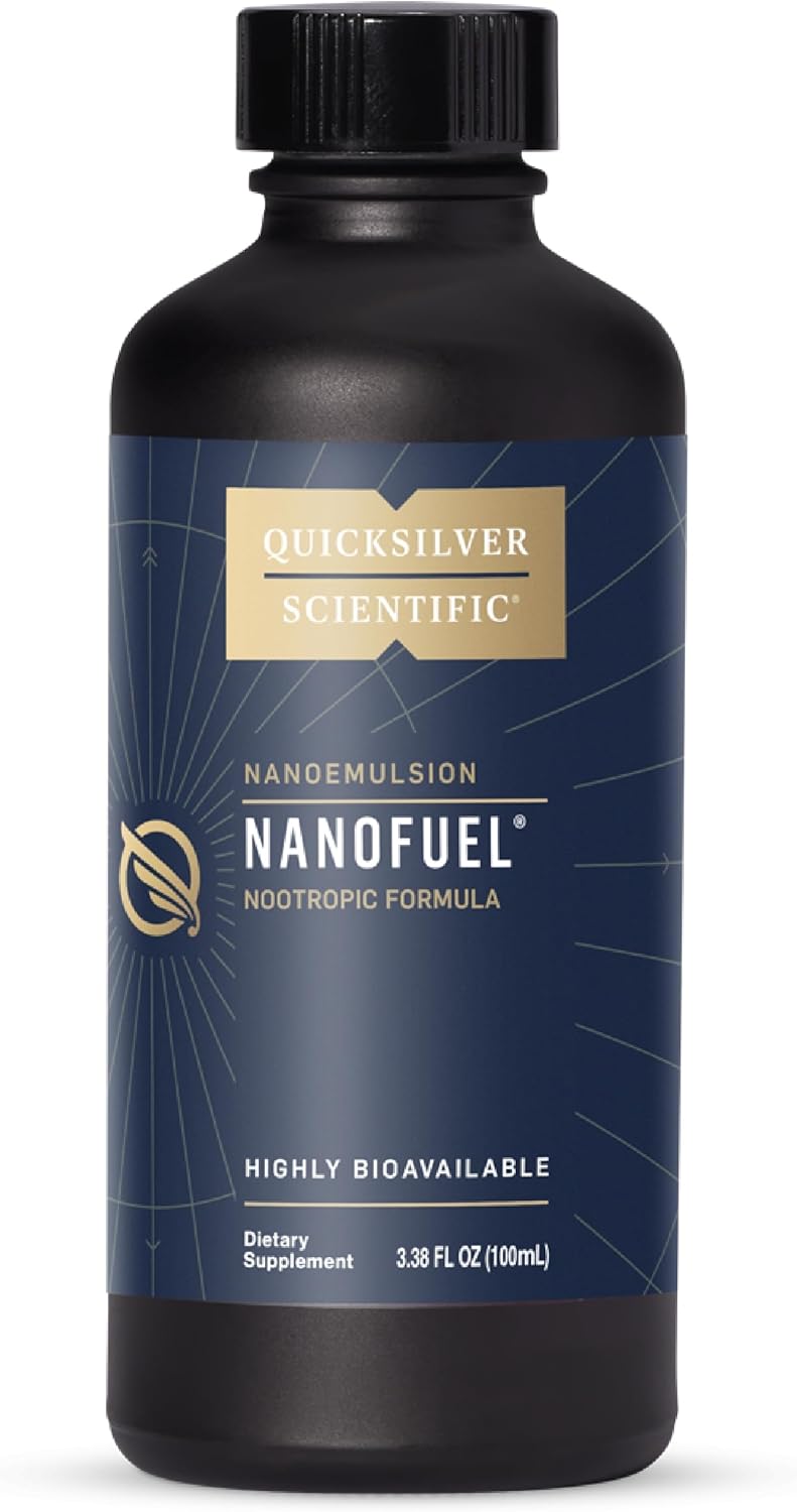 Quicksilver Scientific Nanofuel - Energy Support - Nootropic Formula Designed To Support Focus + Productivity (3.38Oz / 100Ml)