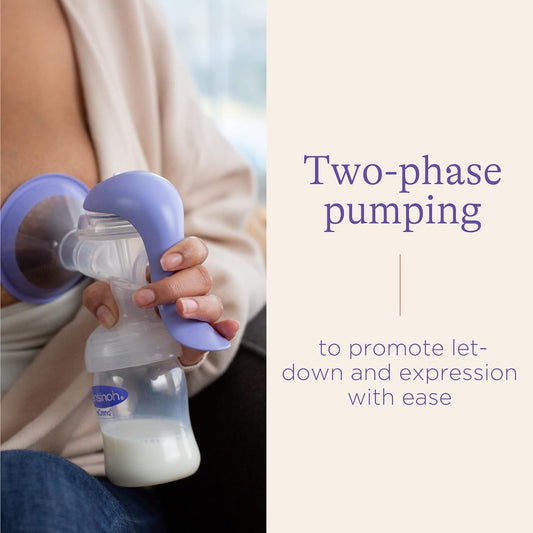 Lansinoh - Manual Breast Pump - With Customisable Pumping Modes - Portable for Travel