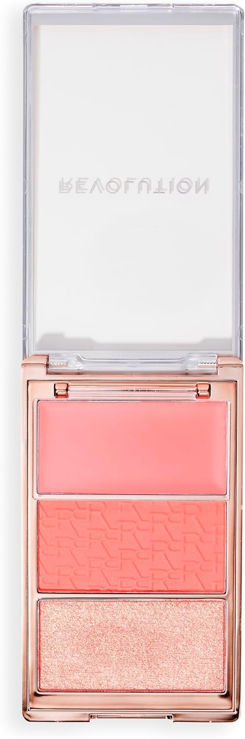 Revolution, Blush Icon Palette, Cream & Pressed Powder Blusher, Highly Pigmented, Face Palette, Vegan & Cruelty-Free, 3 Shades, Authentic Peach : Amazon.co.uk: Beauty