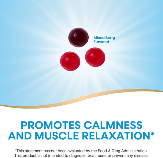 Nature’S Way Magnesium Gummies, Promotes Calm*, With Magnesium Citrate, Raspberry And Blackberry Flavored, 90 Gummies