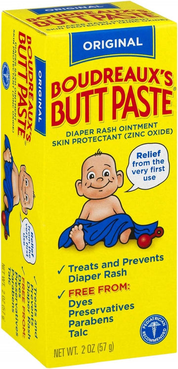 Boudreaux's Butt Paste Diaper Rash Ointment | Original Formula | 2-Ounces Tube | 1-Unit