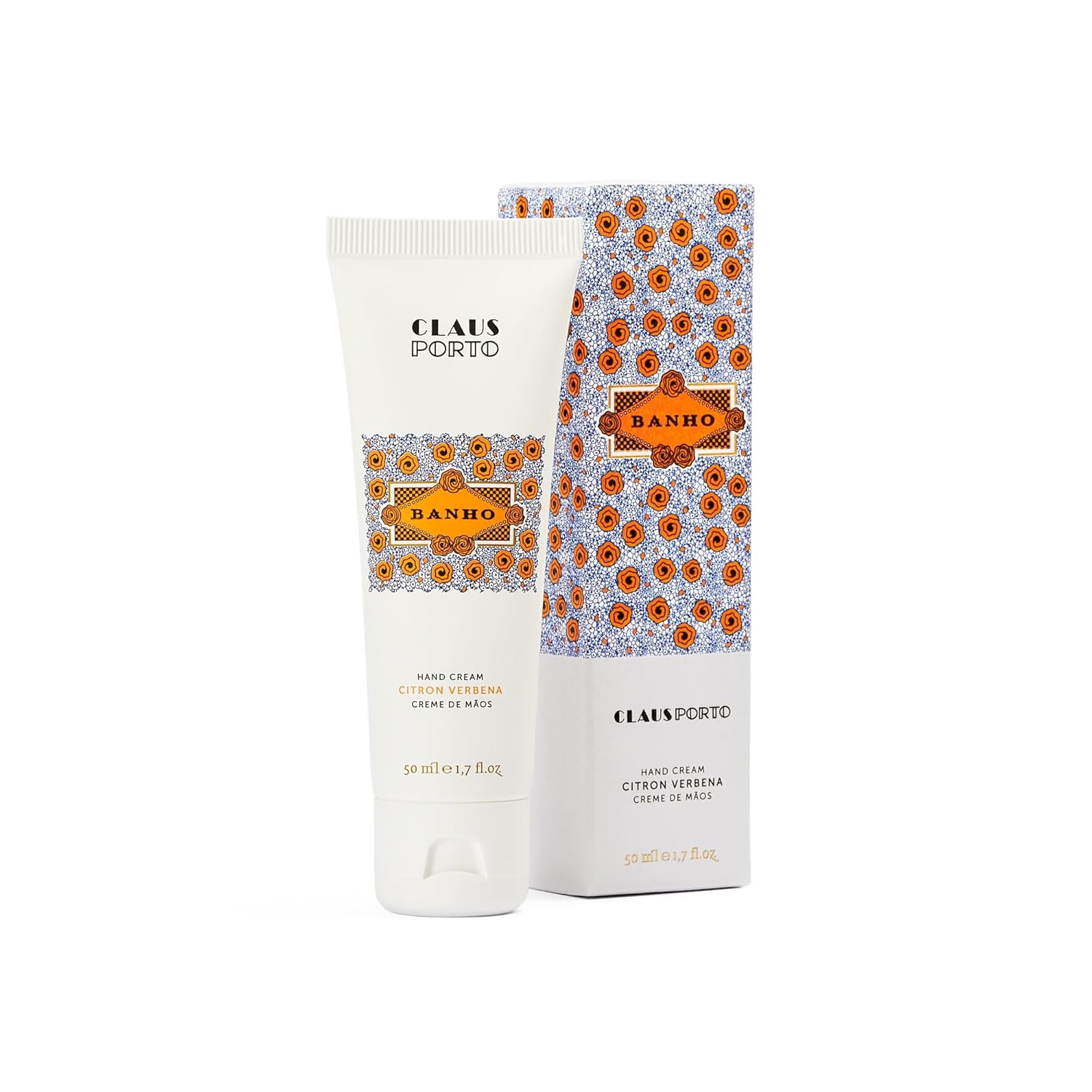 Claus Porto - Banho Citron Verbena Hand Cream | Silky, Fast-Absorbing, Nourishing | Softens Cuticles | Restorative, Aromatic, Zesty (50G | 1.7 Oz) : Beauty & Personal Care