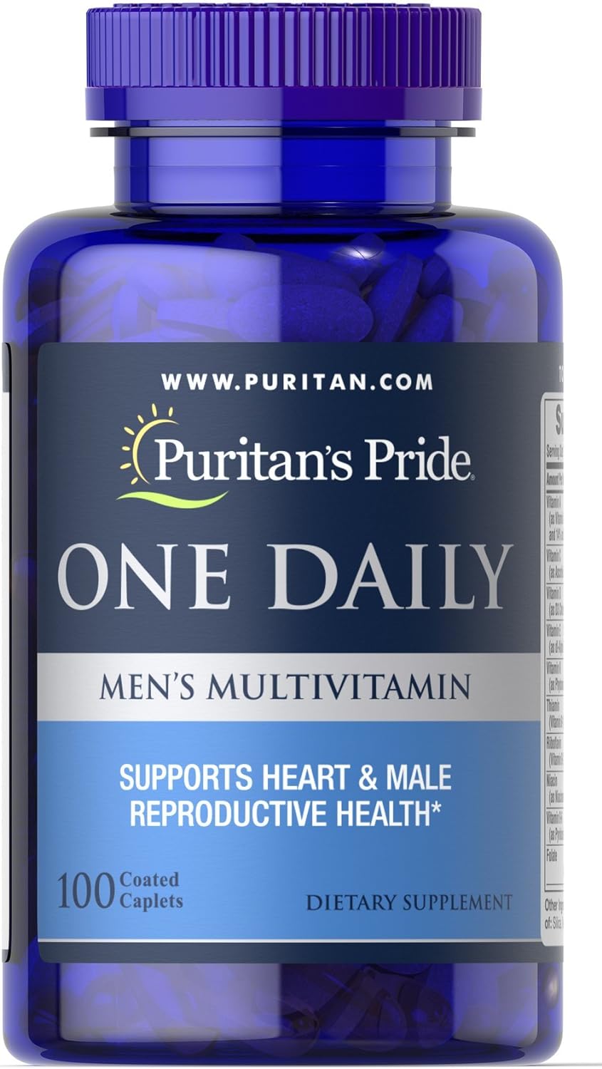 Puritan'S Pride One Daily Mens Multivitamin Caplets, 100 Count