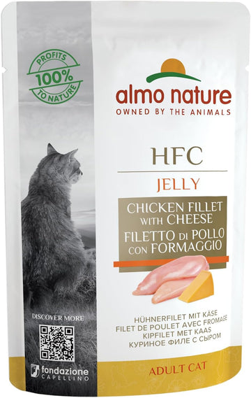 almo nature HFC Cuisine Wet Cat Food Pouch - Chicken Fillet & Cheese (Pack of 24 x55g)?5830