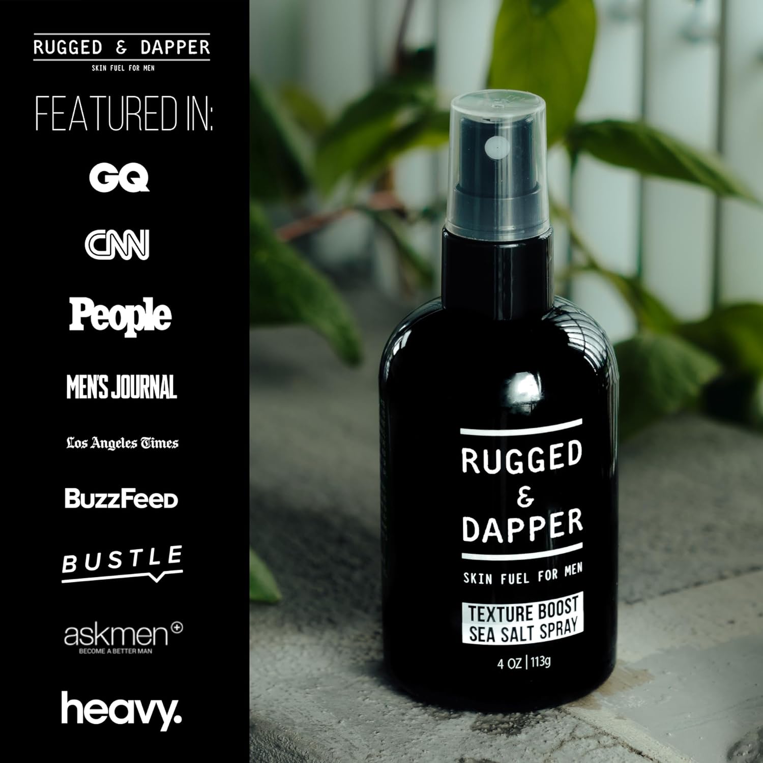 RUGGED & DAPPER - Sea Salt Spray for Hair Men - Texture Spray for Hair - Texturizing Spray for Fine Hair - Light Hold Sea Salt Spray for Men - Seasalt Spray Men - Mens Sea Salt Spray for Hair : Beauty & Personal Care
