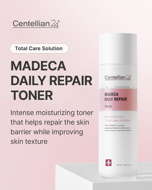 Centellian 24 Madeca Daily Repair Toner (5.07Fl Oz) - Hydrating & Soothing Face Toner For Sensitive Skin, Milky Tonor, Fast Absorbing, Strengthens Skin Barrier, Korean Skin Care. Centella Biome Water